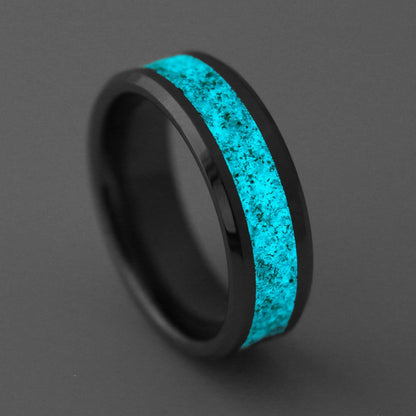 Fashion Luminous Powder Tungsten Gold Ring