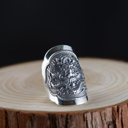 Male Domineering Exaggerated Retro Dragon Ring