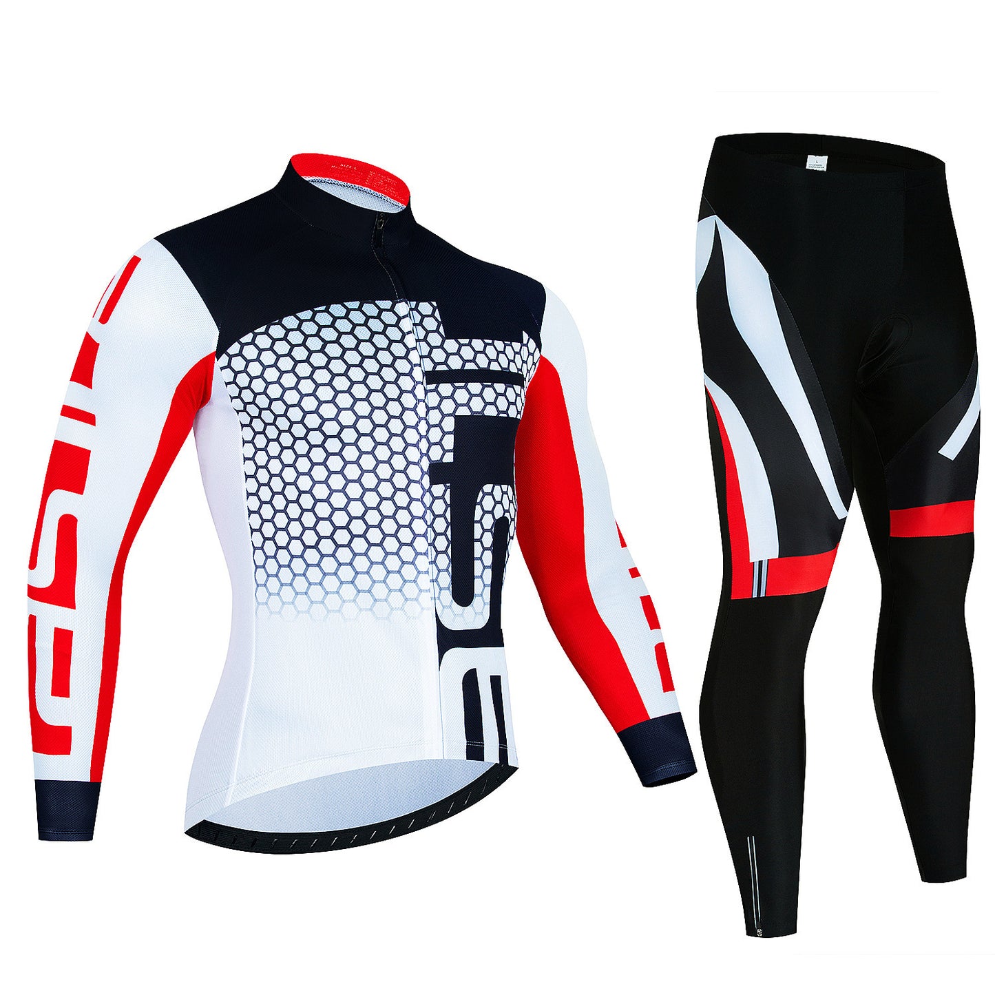 Spring And Autumn Cycling Clothing Long-sleeve Suit Top And Trousers Men's Sweat-wicking Breathable