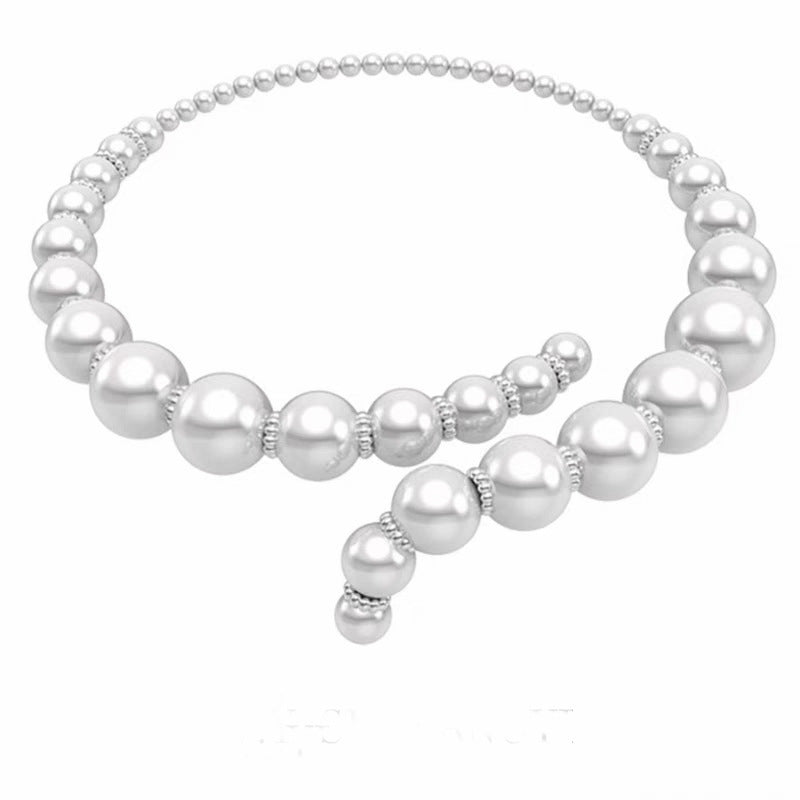 Female Open Size Pearl Collar Necklace