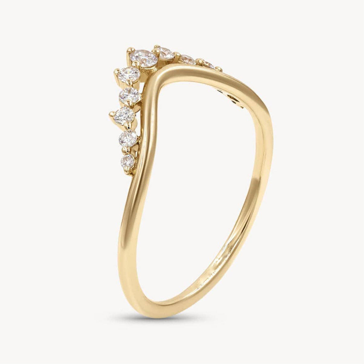 Natural Stone Crown Fashion Ring Female