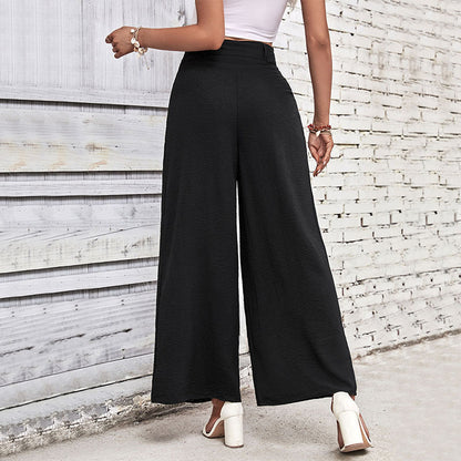 Foreign Trade High Waist Wide Leg Casual Trousers