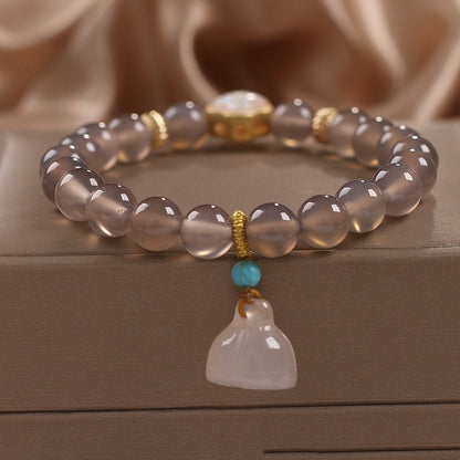 Special-interest Design Natural Gray Agate Bracelet