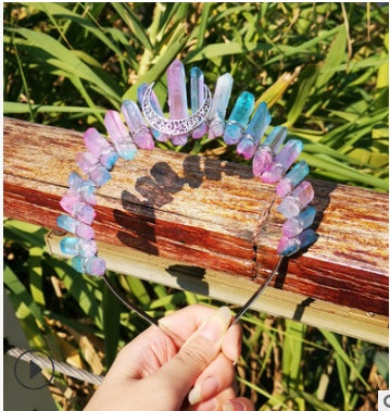 Mermaid Colorful Purple Blue Moon Accessory Crown