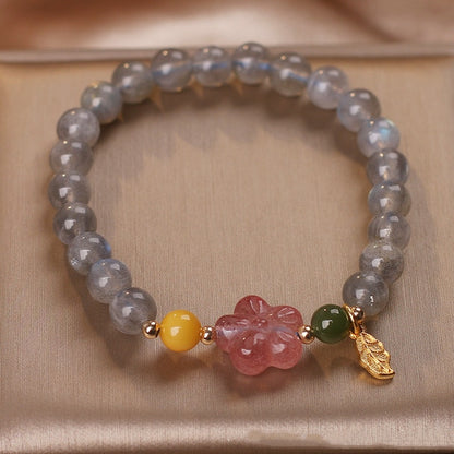 Niche Gray Moonstone Bracelet Female Crystal