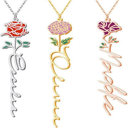 Stainless Steel English Letter Name Necklace