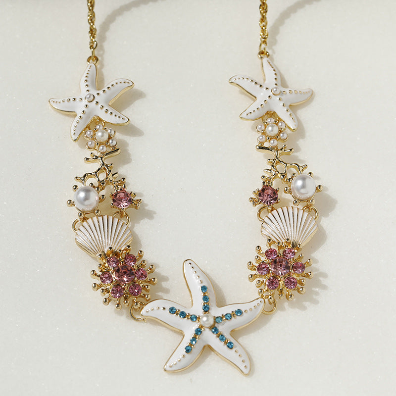 Fashion Starfish Shell Clavicle Chain Female