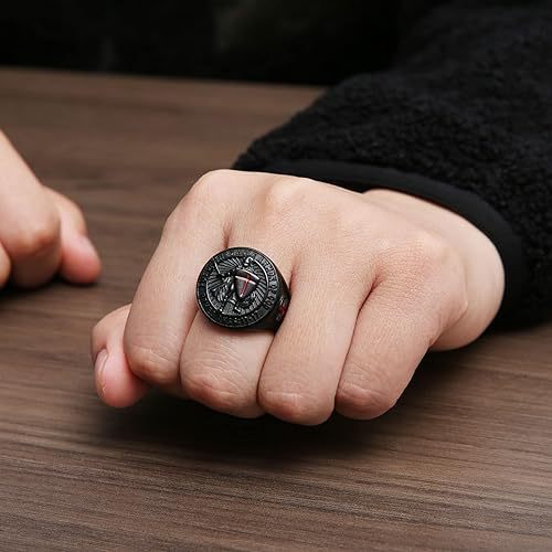 Retro Templar Shield Cross Titanium Steel Ring