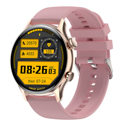 Round Dial True Waterproof NFC Screen Heart Rate Watch