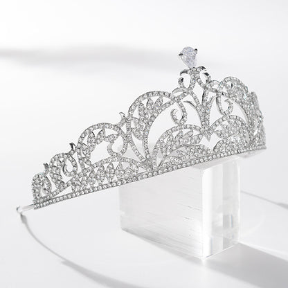 High-end Luxury Bridal Zircon Big Crown