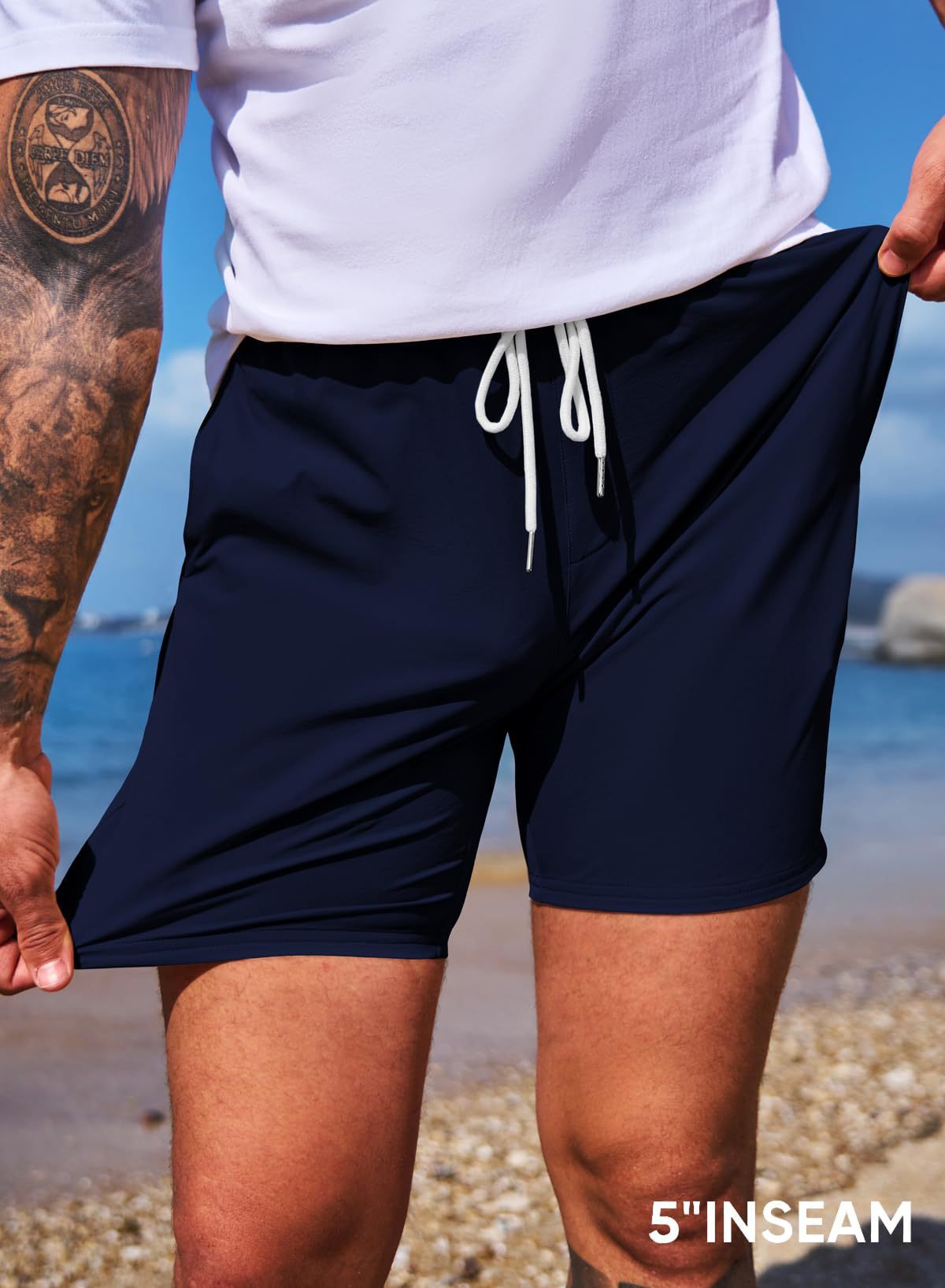 Men's Casual Shorts Printed Drawstring Elastic