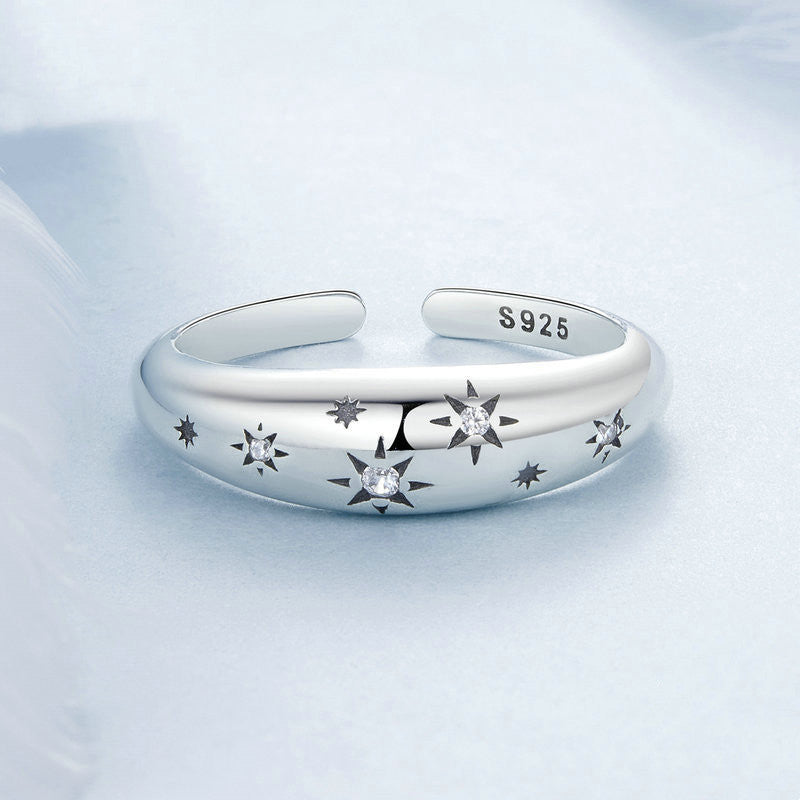 Simple Elegant Star Ring For Men And Women