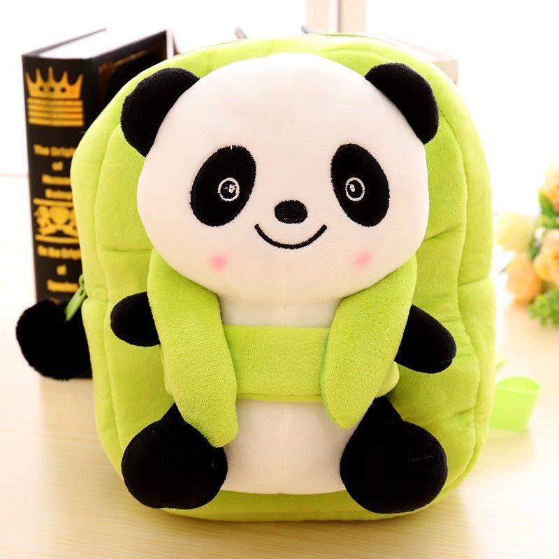 Cartoon panda plush children's school bag