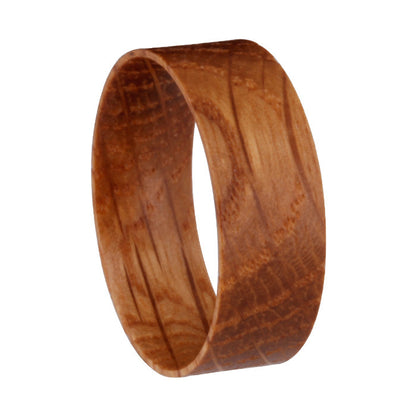 Tungsten Steel Shell With Wine Barrel Wood Inner Ring Ring