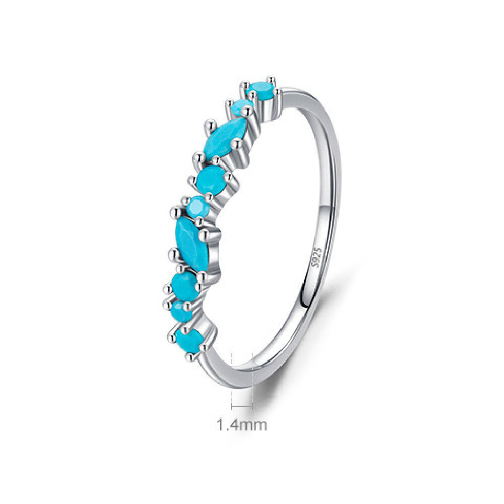 Women's Simple All-match Turquoise Ring