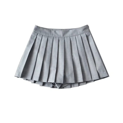 Girl's Pleated Skirt Women's Summer Short Skirt Korean Style High Waist Suit Draping Anti-exposure A- Line Skirt