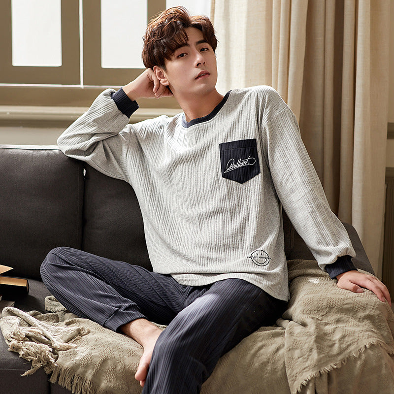 Men's Spring And Autumn Knitted Homewear