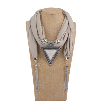 European And American Fashion Jewelry Necklace Scarf Female Resin Alloy