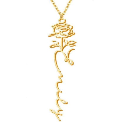 Stainless Steel English Letter Name Necklace