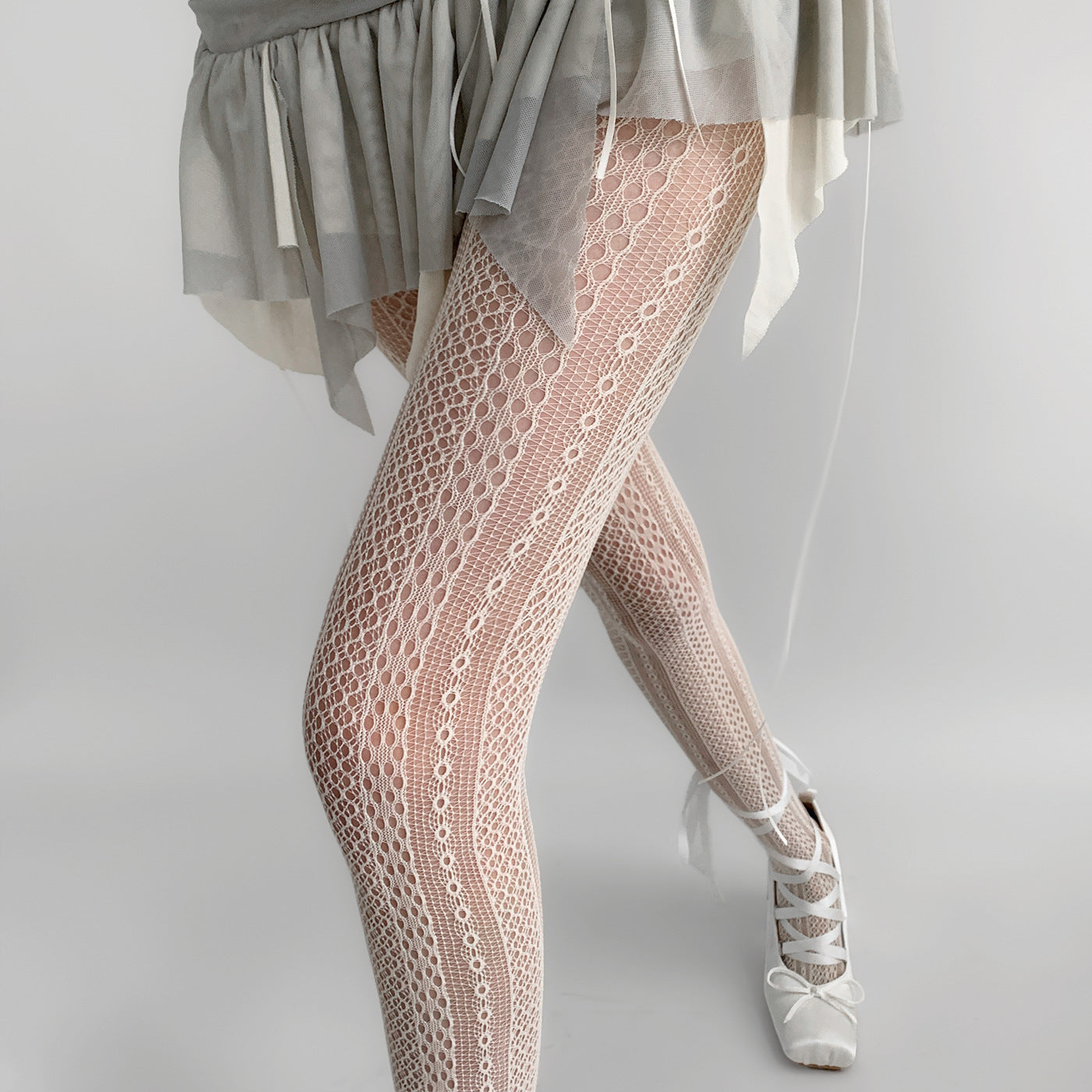 Lace Mesh Stockings Women's Thin Hollow Pantyhose