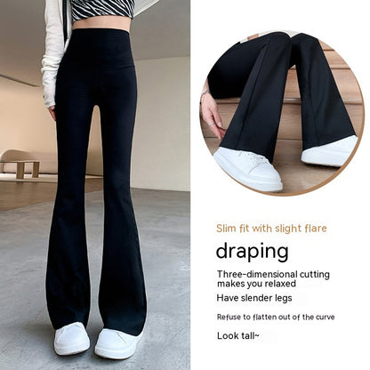 Spring And Autumn Skinny Shark Pants Outer Wear Black High Waist Slimming