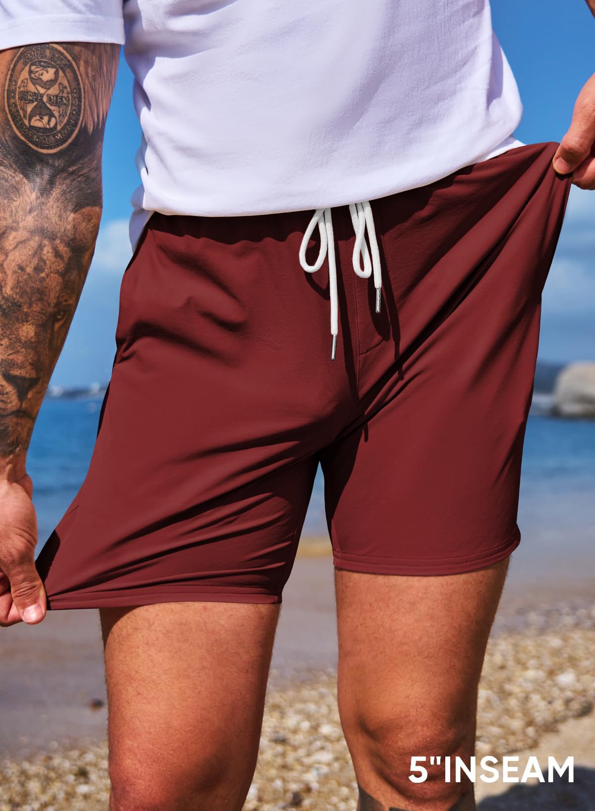 Men's Casual Shorts Printed Drawstring Elastic