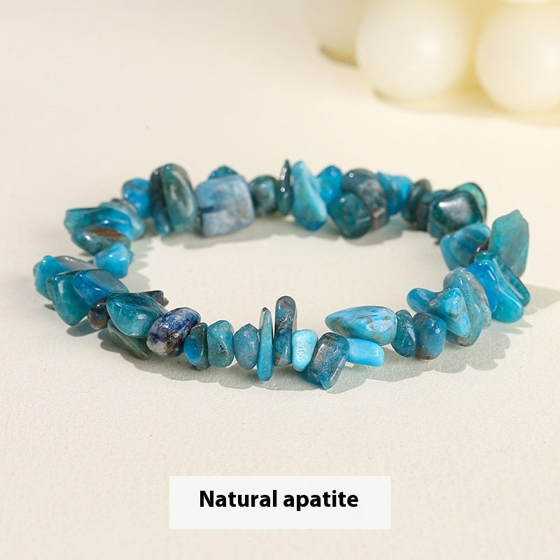 Natural Crystal Agate Colorful Gravel Stretch Bracelet