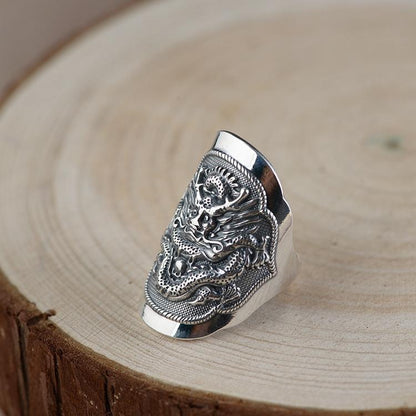 Male Domineering Exaggerated Retro Dragon Ring