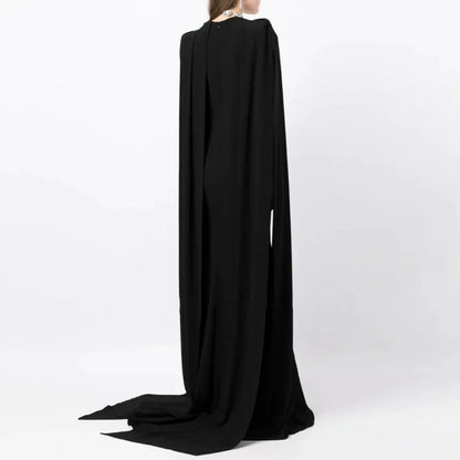 Mina Customized Women's Square Neck Evening Gown With Back Slit Wedding Guest Gown Special Occasion Gown Party Dress Ball Gowns