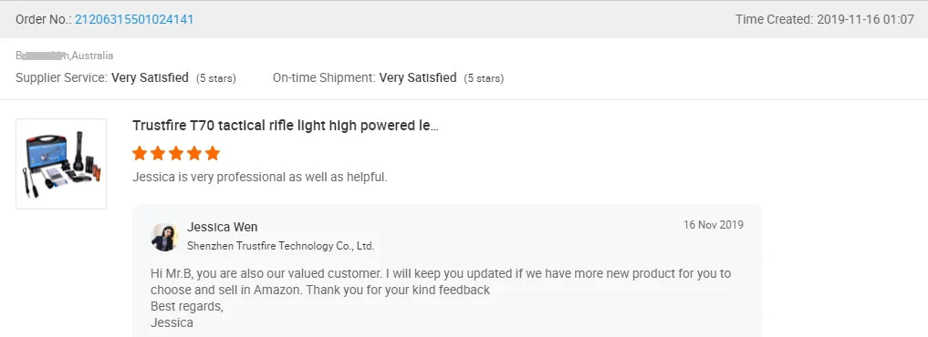 Trustfire T70 Hunting Flashlight 18650 2300lm LED Torch Ultra Powerful Rechargeable Light Tactical Camping Lamp