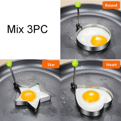 Stainless Steel 5Style Fried Egg Pancake Shaper Omelette Mold Mould Frying Egg Cooking Tools Kitchen Accessories