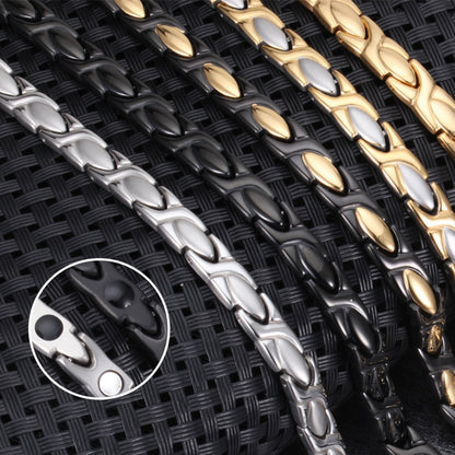 Vinterly Health Magnetic Bracelets for Women Cross Energy Steel Magnetic Bracelet WomenGold Chain Stainless Steel Bracelet Femme