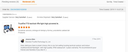 Trustfire T70 Hunting Flashlight 18650 2300lm LED Torch Ultra Powerful Rechargeable Light Tactical Camping Lamp