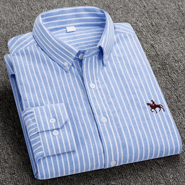 S-7XL Plus Size New Men's 100% Cotton Oxford Shirts