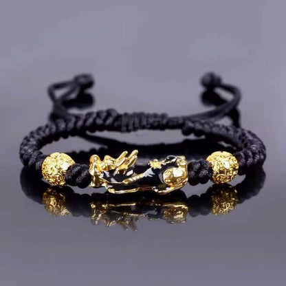 Feng Shui Men's Lucky Prayer Beads Bracelet for Men Women Wristband Gold Color Pixiu Wealth and Good Luck Changing Bracelets