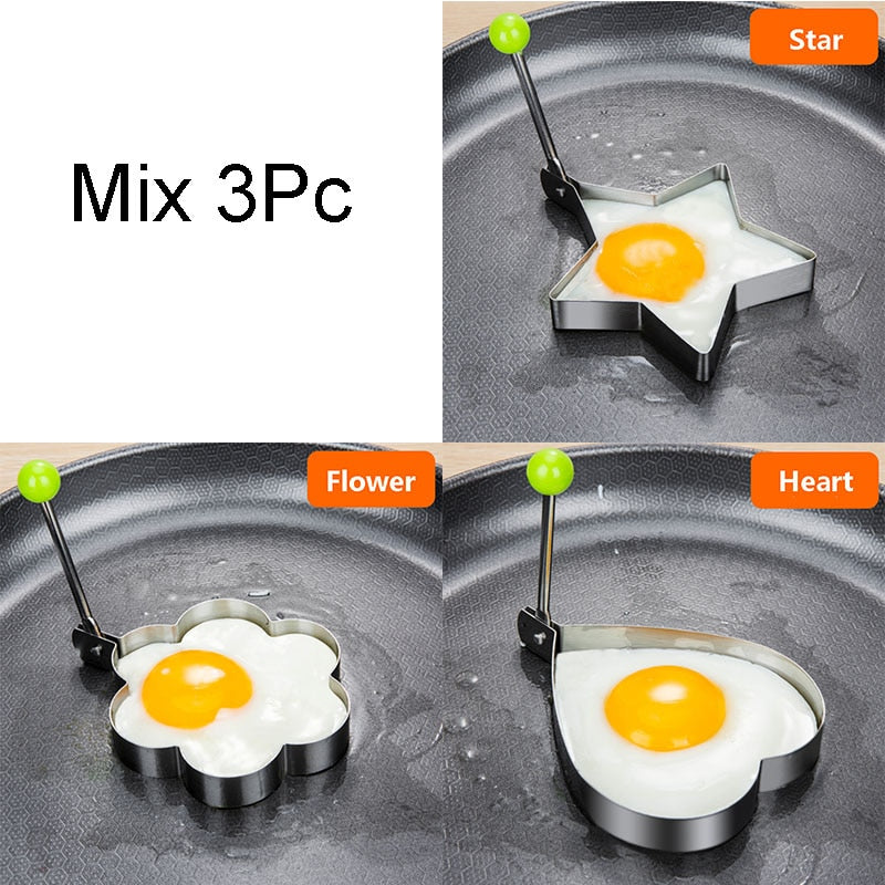 Stainless Steel 5Style Fried Egg Pancake Shaper Omelette Mold Mould Frying Egg Cooking Tools Kitchen Accessories
