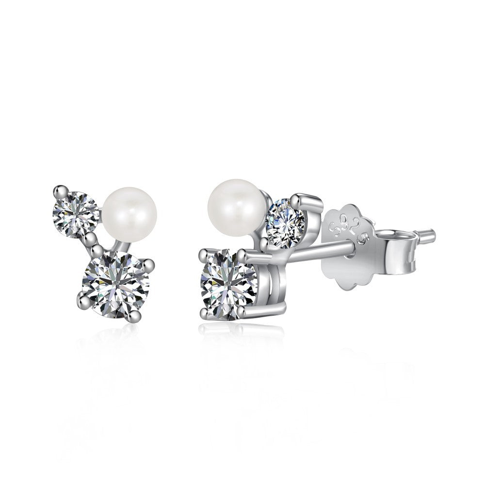 Sterling Silver Freshwater Pearl Ear Studs Niche