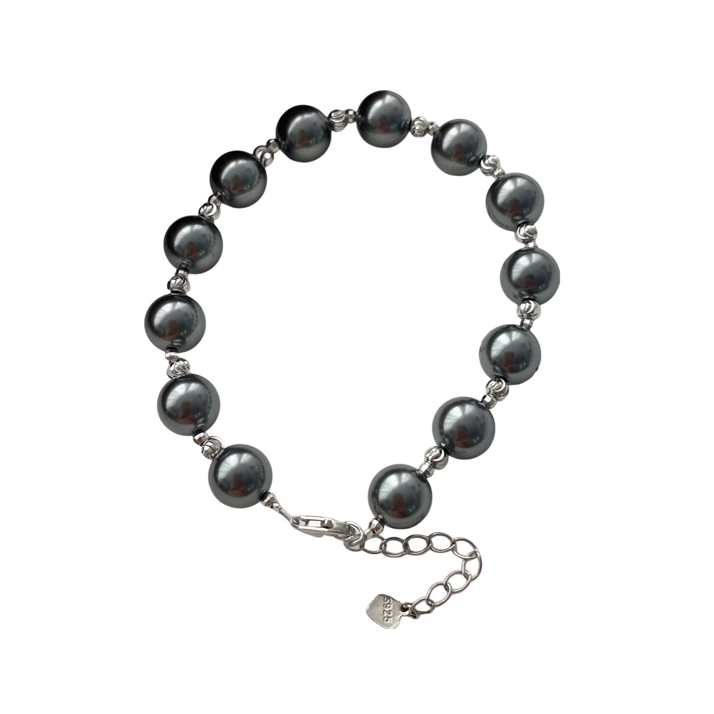 Bloggers Same Style High-grade Special-interest Design Handmade Bracelet Artificial Black Pearl