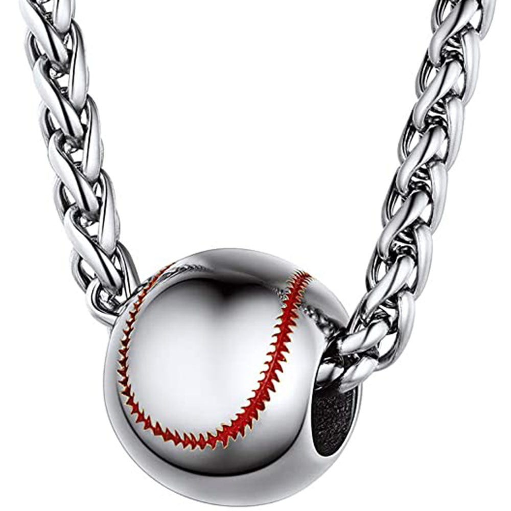 Baseball Necklace Football Hollow Pendant Necklace