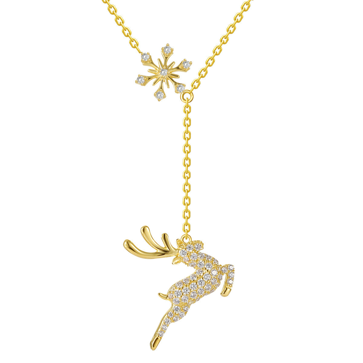 Deer Necklace Women's Sterling Silver Light Luxury Minority Advanced Design Sense