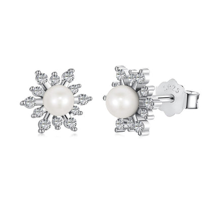 Sterling Silver Freshwater Pearl Ear Studs Niche