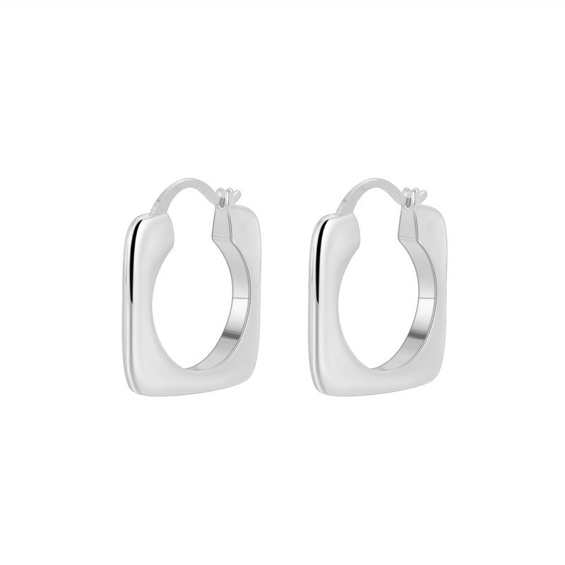 Outer Square And Inner Circle Hollow Out Ear Clip Simple Fashion