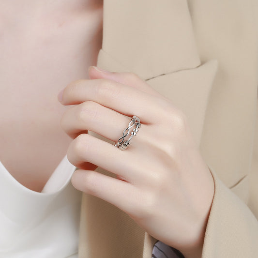 Geometry Can Be Rotatable Ring Fashion Interwoven