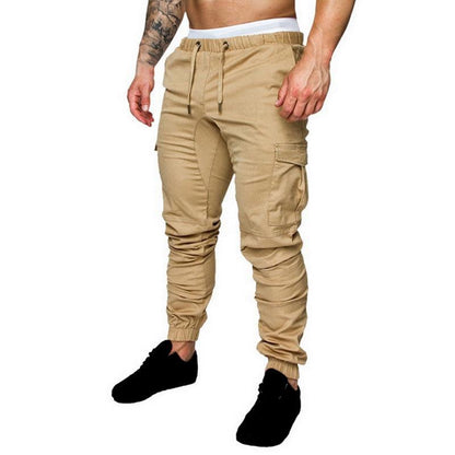 Men's Long Jogging Multi-pocket Trousers