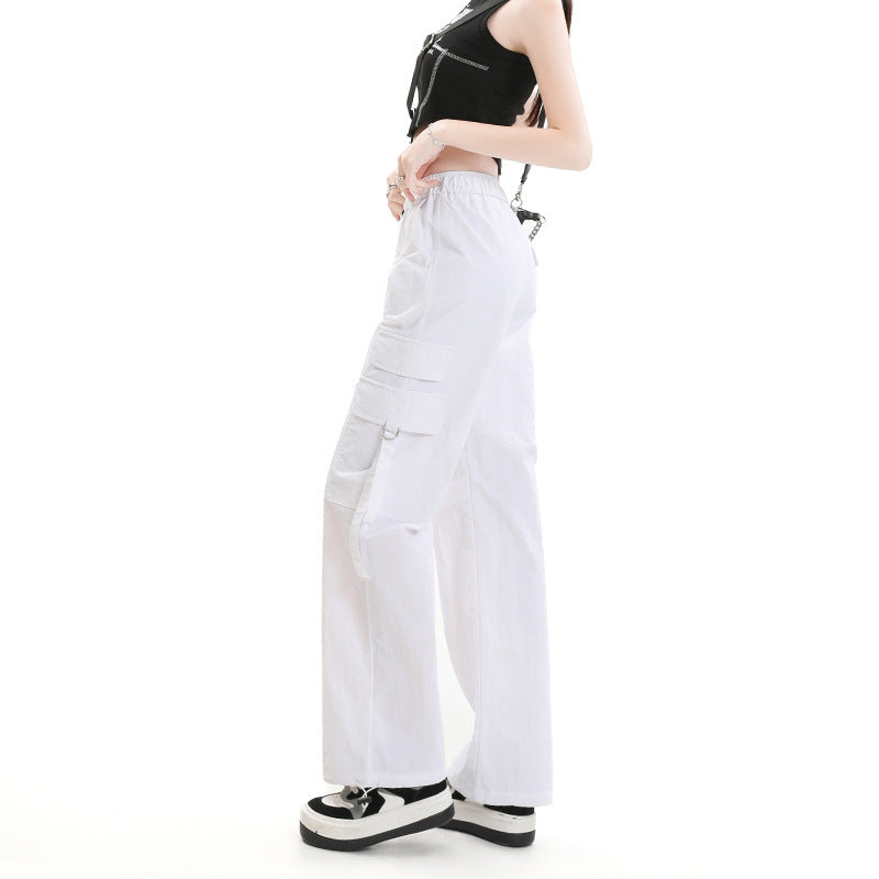 American Parachute Overalls Thin Quick-drying High Waist Slimming