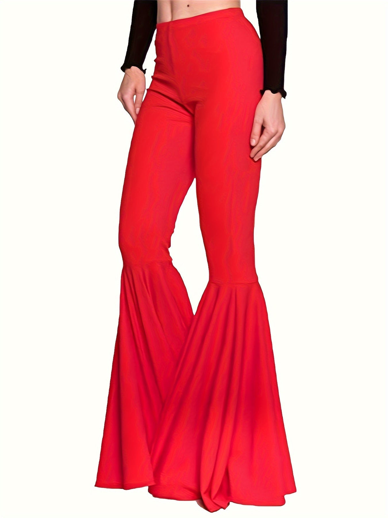 Women's Clothing Plus Size Loose Flared Pants