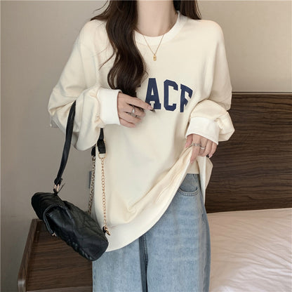 Hoodless Sweater Student Loose Long-sleeved Couple's Top