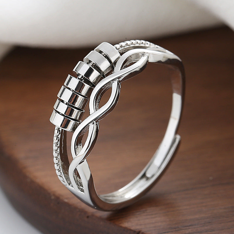 Geometry Can Be Rotatable Ring Fashion Interwoven