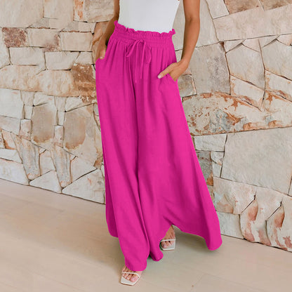 Loose Summer Wide Female Draped Casual Pants