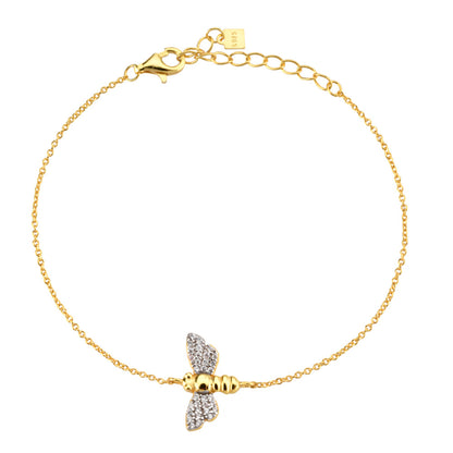 S925 Sterling Silver Bee Butterfly Bracelet